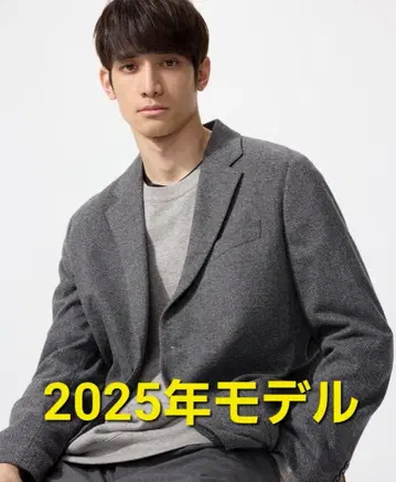 브러쉬드 저지 자켓 헤링본 유니클로