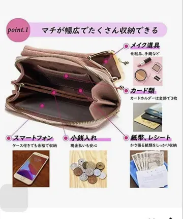 스마트폰 파우치 Lenggcen 여성용 숄더백 그레이