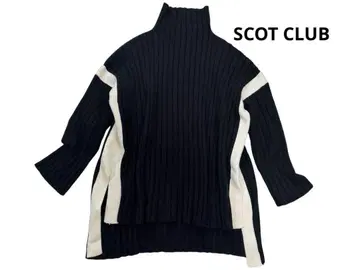 스콧 클럽 SCOTCLUB 니트 상의 배색 스웨터 9호