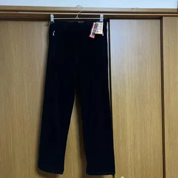 스트레치 블랙 팬츠 벨벳 롱 바지 겨울용