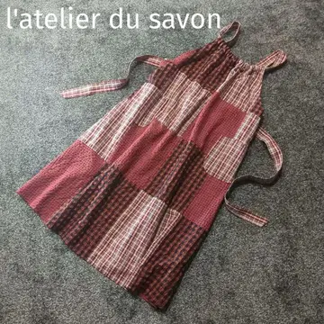 l'atelier du savon 에이프런 패치워크 원피스