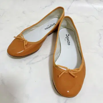 레어 repetto 레페토 에나멜 발레 슈즈 오렌지 상드 리옹