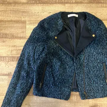 센스 오브 플레이스 크롭 기장 트위드 라이더 자켓 투 컬러