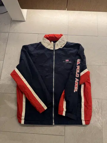 U.S. POLO ASSN. 나일론 자켓 네이비/레드 2XL