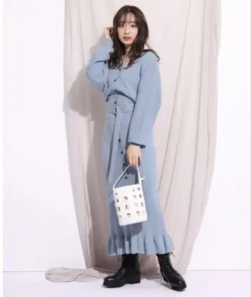 Rirandture 벨트 니트 원피스