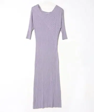 snidel 아지메 와이드 리브 니트 원피스 퍼플