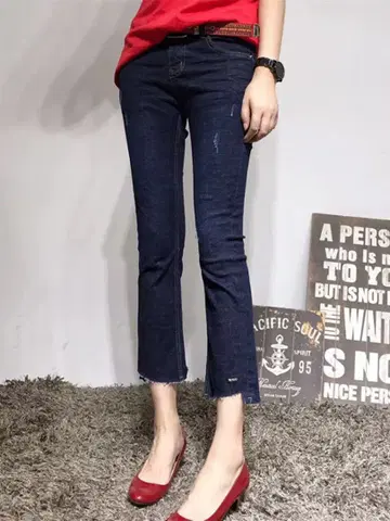 다크 블루 부츠컷 데님