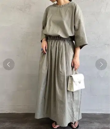 mizuiro ind 새상품급 허리 개더 롱 기장 원피스
