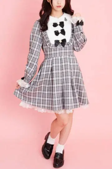 Secret Honey 3개 리본 바이컬러 원피스 시크릿허니