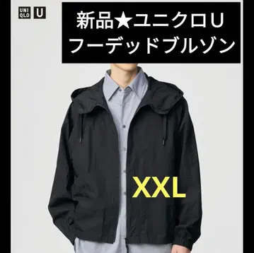 XXL 새상품 유니클로U 후디드 블루종 후드티 자켓 블랙 3L