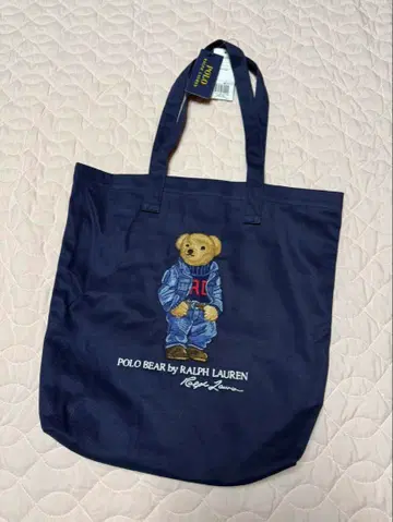 [택 포함 새상품] 폴로베어 네이비 토트백