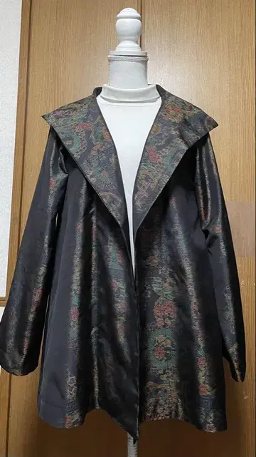 기모노 리메이크 오시마 후드 부착 자켓 L~LL 사이즈