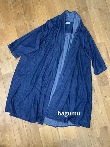 hagumu 하그무 데님 롱 가디건 가운 코디 가디건