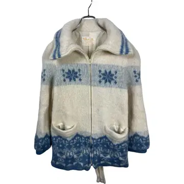 70s 빈티지 아이슬란드 니트 자켓 여성용 아우터