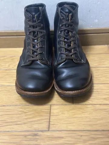 블랙 가죽 워크 부츠
