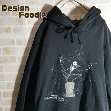 나이트메어 후드티 디즈니 블랙 해골 풀오버