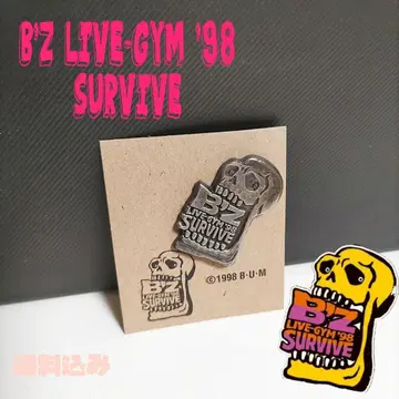 새상품급 B'z LIVE-GYM'98 SURVIVE 핀 배지 투어 굿즈