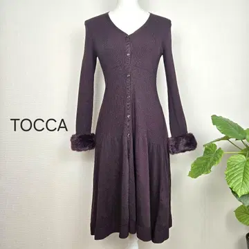 TOCCA 토카 롱 가디건 원피스 니트 퍼