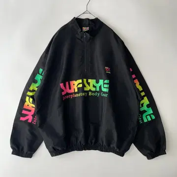 80s VINTAGE 빈티지 구제 의류 USA제 하프 지퍼 나일론 자켓