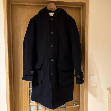 URBAN RESEARCH DOORS 후드 부착 울 코트