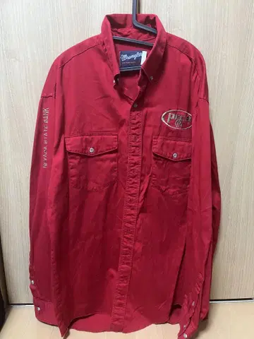 WRANGLER 빨간색 긴팔 셔츠 L [ 아메카지 ]