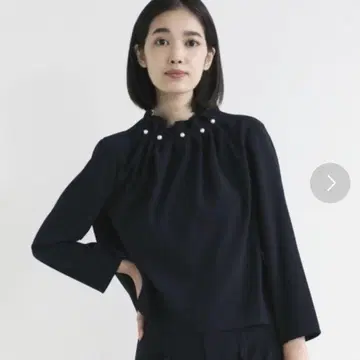 kaene 펄 버튼 블라우스 [ 셋업 가능 ] 카엔 FREE 블랙