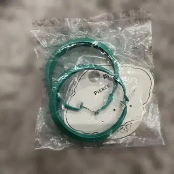 그린 귀걸이 양쪽 귀