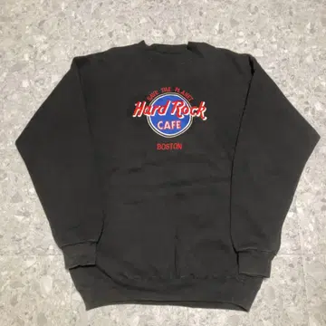90s USA제 HARD ROCK CAFE 맨투맨 블랙 사이즈 L