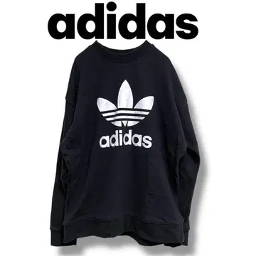 [ 새상품급 ] adidas 아디다스 트레포일 로고 맨투맨 블랙 2XL