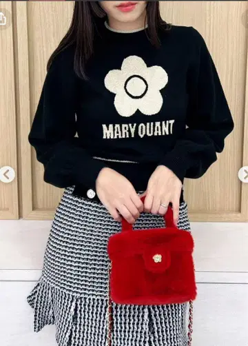 LILY BROWN MARY QUANT 바리에 자카드 니트