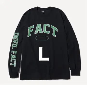 [ 미개봉 새상품 ] Deviluse x FACT 콜라보 롱 T 블랙 L