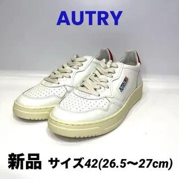 [ 60% OFF ] AUTRY 레트로 스타일 스니커즈 화이트/레드
