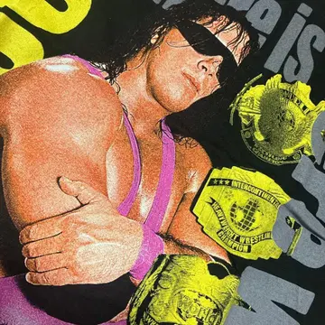 미사용 새상품 브렛 하트 WWE 프로레슬링 T셔츠 WWF WCW