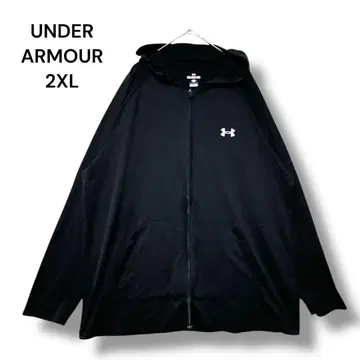 언더아머 풀 집업 후드티 2XL 긴팔 얇은 소재 트레이닝 근력 운동