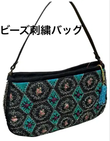 자수 캐주얼 파우치 중형 비즈 파우치 beads pouch