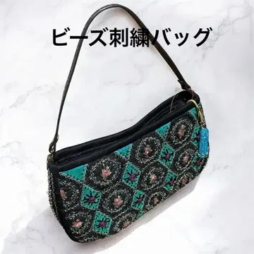 자수 캐주얼 파우치 중형 비즈 파우치 beads pouch