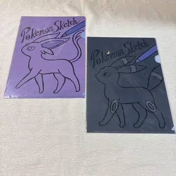 포켓몬 스케치 블래키/에브이 클리어 파일 새상품