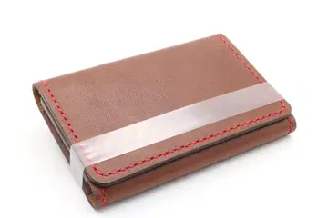 명함지갑 카드 케이스 도치기 가죽사 사용 천연 가죽 손바느질