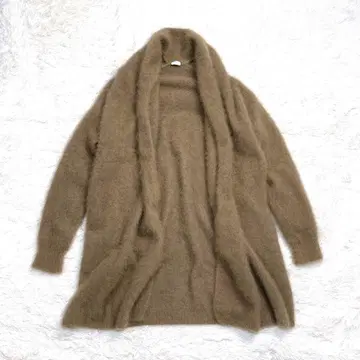 c.t.plage 라쿤 가운 롱 가디건 모헤어 샤기