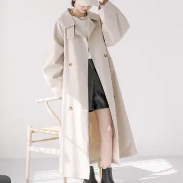mystic 스탠드 카라 트렌치코트