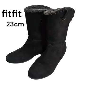 새상품급 fitfit 부츠 블랙 23cm 인솔 무스탕