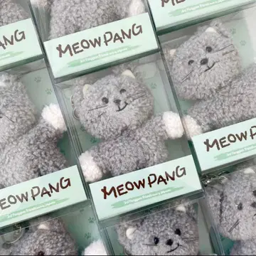 MEOWPANG 키링 봉제 인형 고양이 윤기