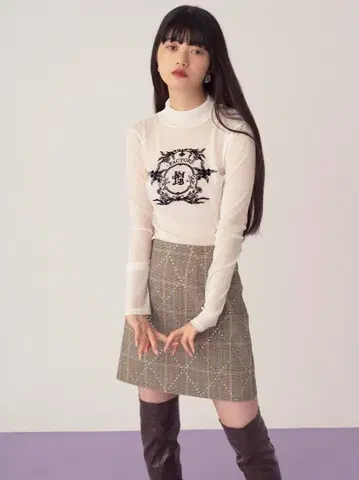 Lily Brown 비쥬 미니 스커트