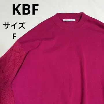 KBF 모헤어 케이블 슬리브 니트 F 쇼킹 핑크 양모