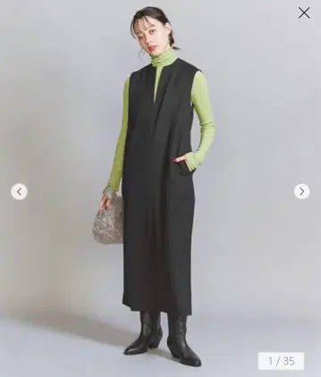 유나이티드 애로우즈 오버롤 스커트 키넥 오버롤 스커트