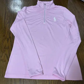 폴로 랄프 로렌 여성용 하프 지퍼 셔츠 핑크