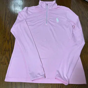 폴로 랄프 로렌 여성용 하프 지퍼 셔츠 핑크
