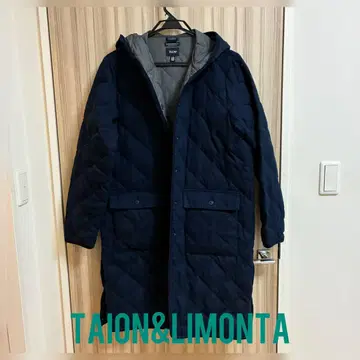 TAION & LIMONTA 네이비 퀼팅 다운 자켓
