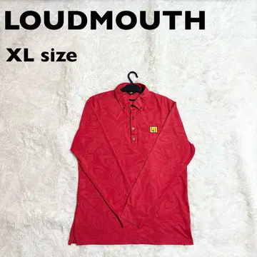 Loudmouth 피케 셔츠 XL 사이즈 레드 자수 로고 골프웨어