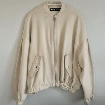 ZARA 자라 스웨이드 느낌 봄버 자켓 페이크 스웨이드 블루종